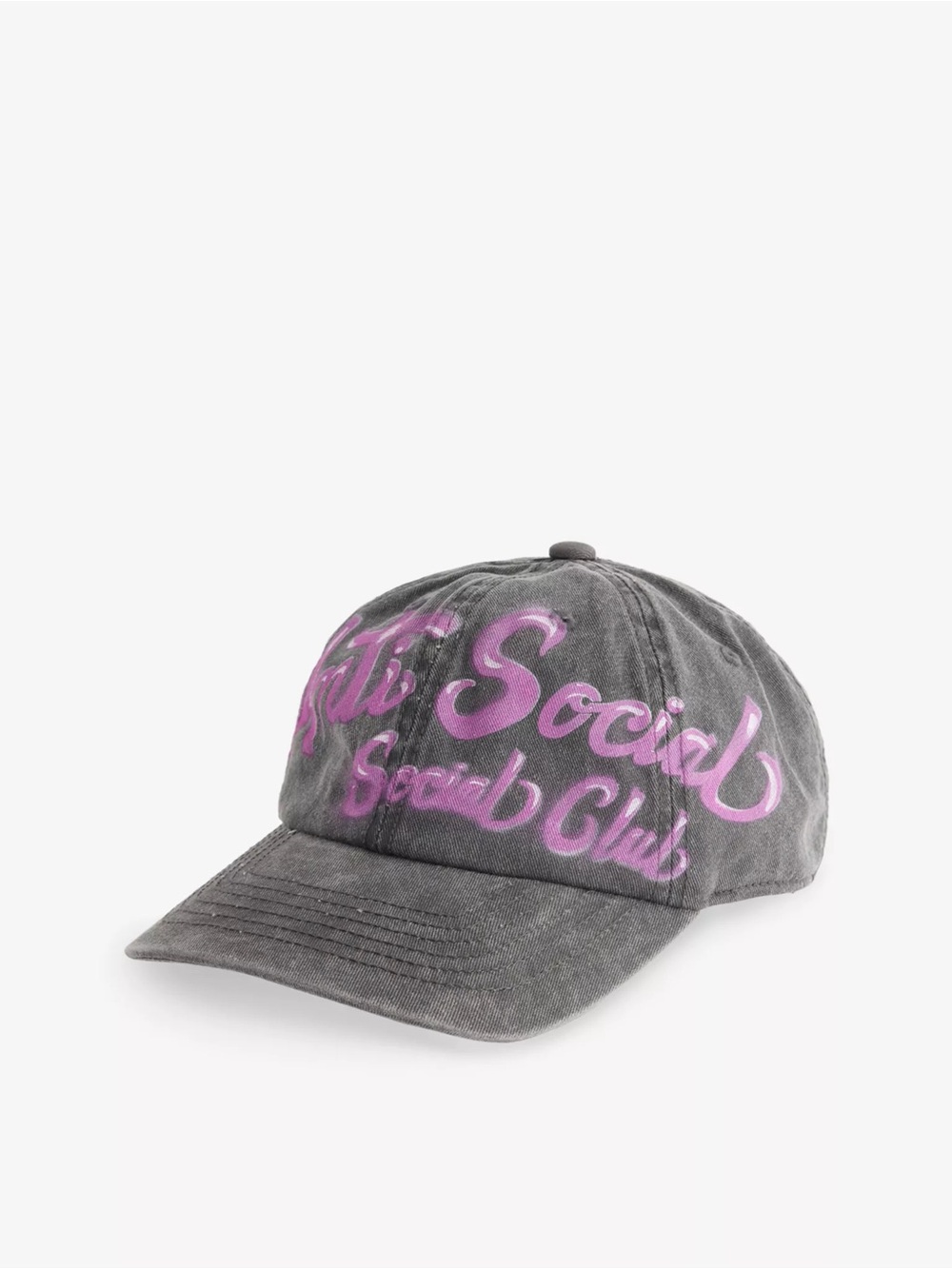 NWT! Anti Social Social Club Airbrushed Faded-Wash Cotton Baseball Cap.